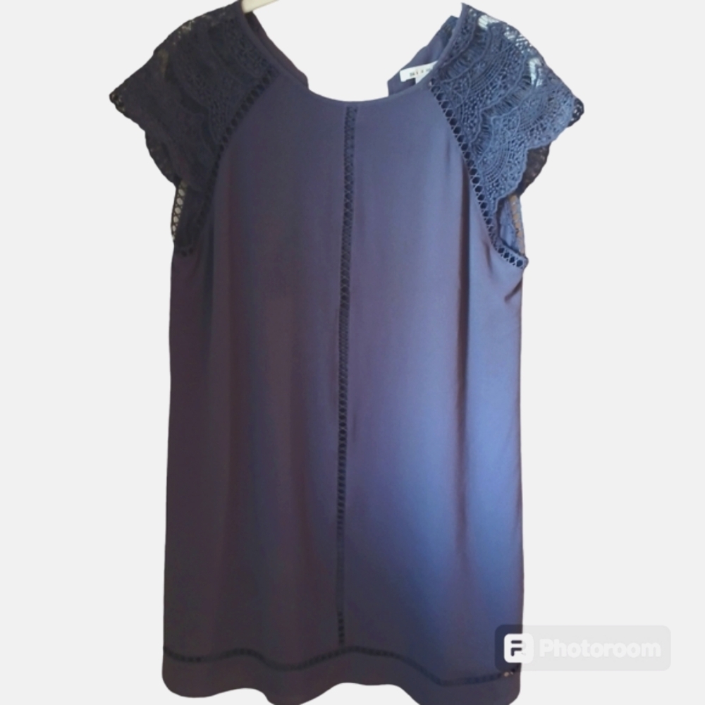 Miami Women's Amethyst Dress With Lace Detail Size M
